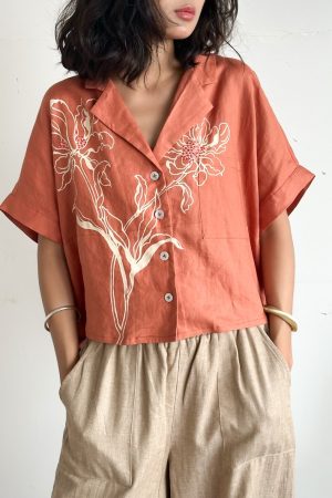 Áo MÈ - Linen tưng vẽ tay